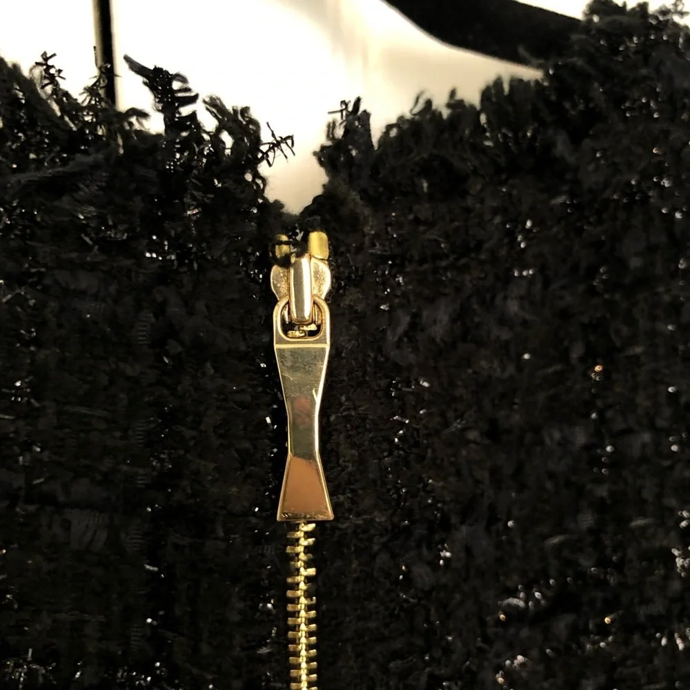Kate Spade Black Shimmer Tweed Dress Size 8